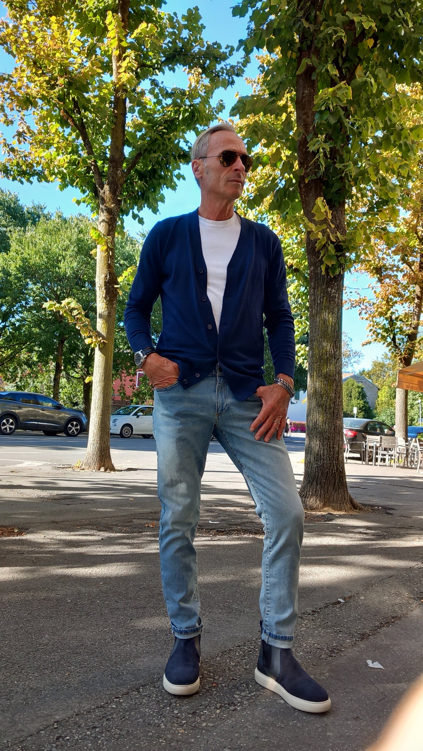 Over-D cardigan scollo a V