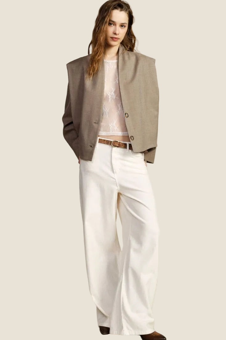 Dixie Trousers palazzo a vita alta con gamba ampia