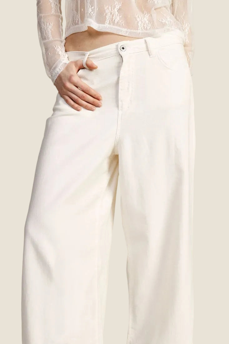 Dixie Trousers palazzo a vita alta con gamba ampia