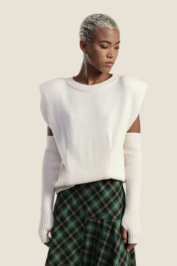 Dixie Maglione corto con maniche lunghe rimovibili