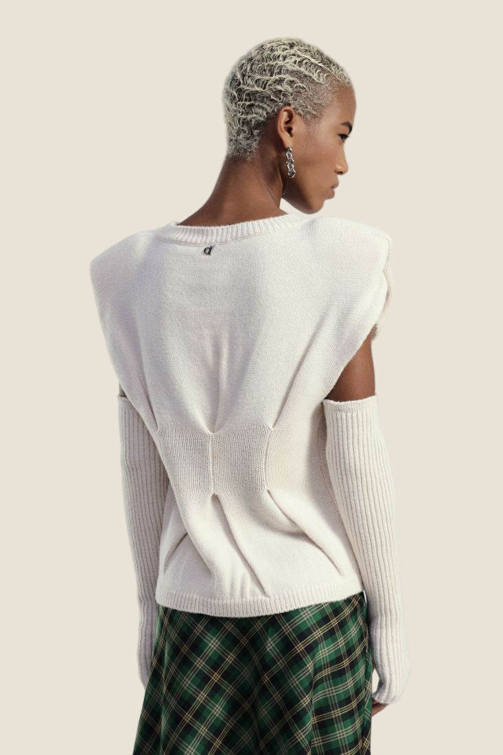 Dixie Maglione corto con maniche lunghe rimovibili