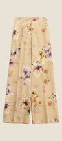 Dixie - Pantaloni palazzo fantasia floreale vita alta