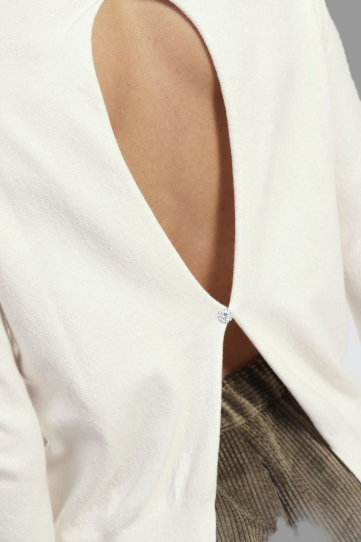 Dixie Maglione girocollo con maniche lunghe e dettaglio posteriore