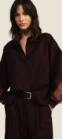 Camicia over con maniche velate e taschino