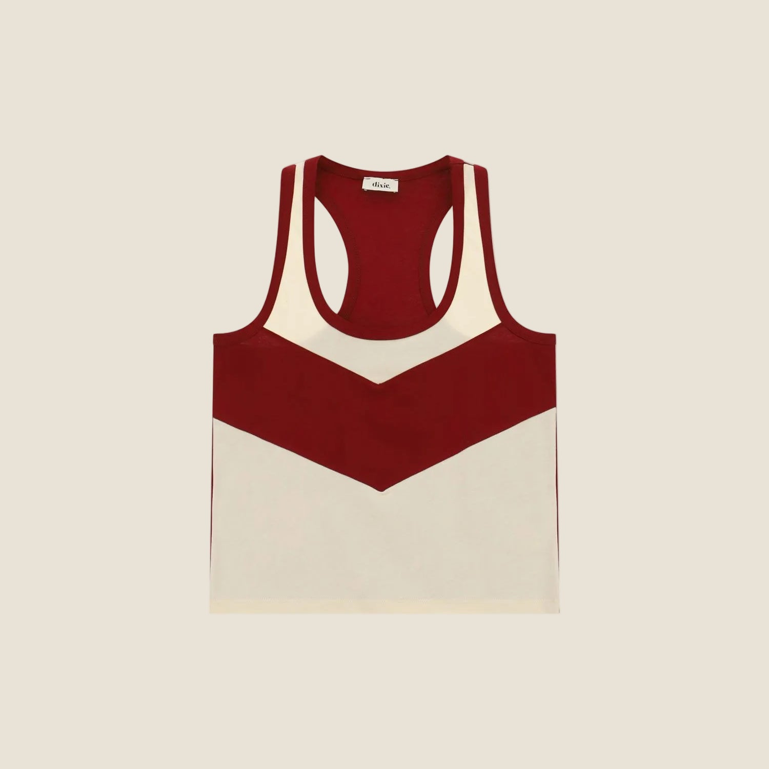 Dixie - Top smanicato con motivo a blocchi e retro vogatore
