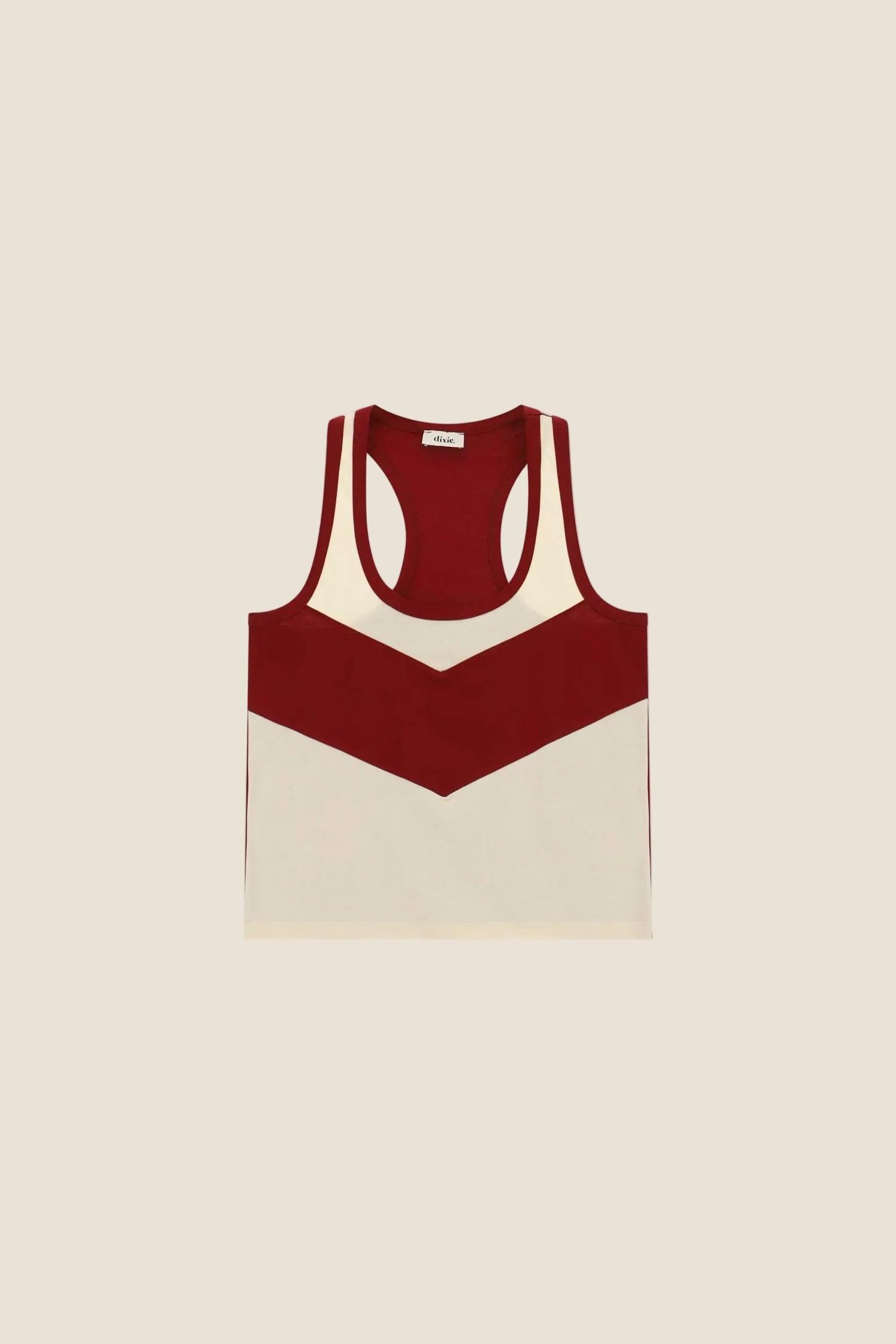 Dixie - Top smanicato con motivo a blocchi e retro vogatore