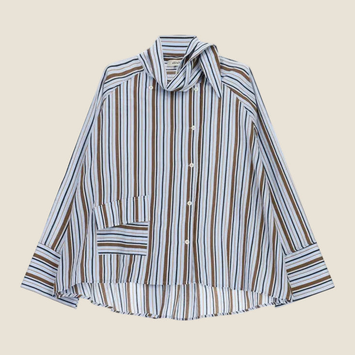 Dixie - Camicia a Righe con Colletto Classico e Tasca