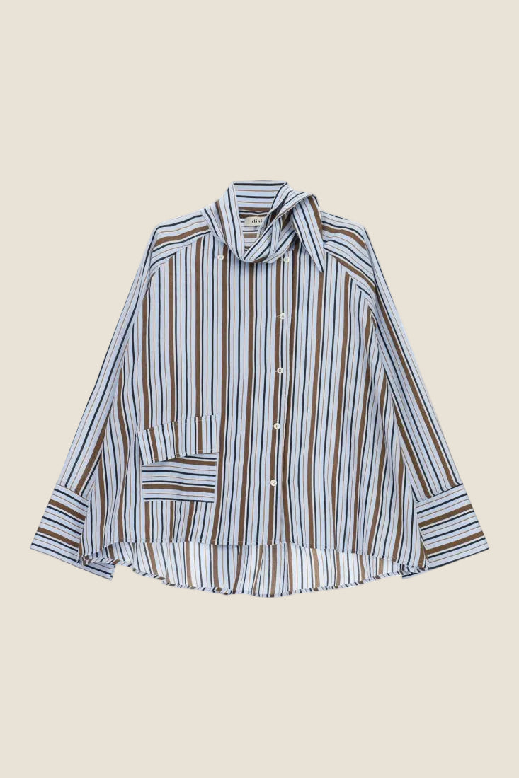 Dixie - Camicia a Righe con Colletto Classico e Tasca