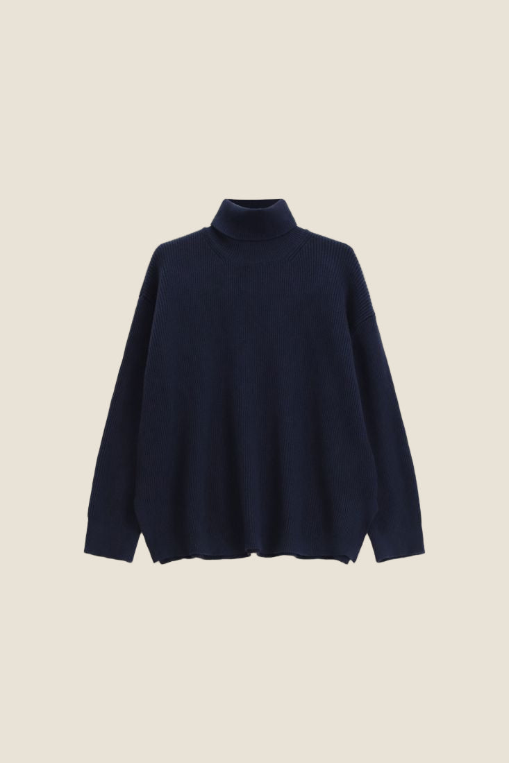 Dixie Maglione a collo alto con lavorazione a coste