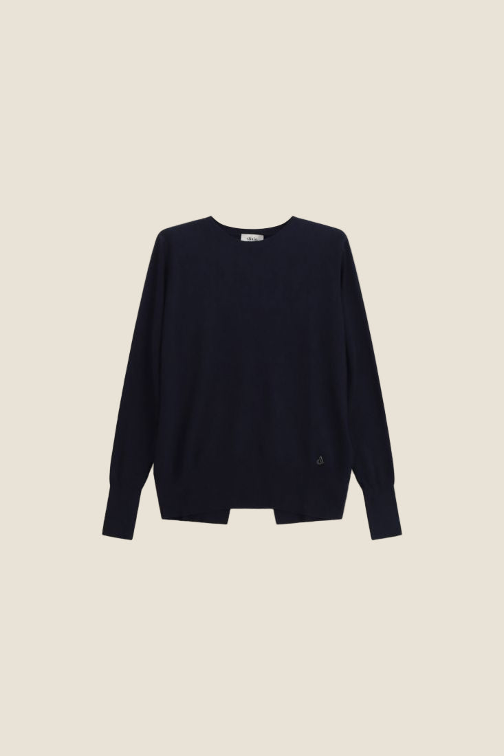 Dixie Maglione girocollo con maniche lunghe e dettaglio posteriore