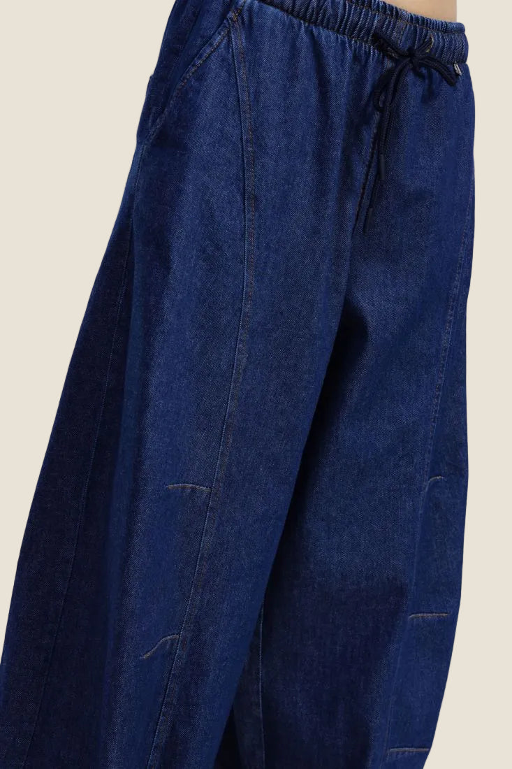 Dixie Pantaloni palazzo ampi con vita alta e coulisse