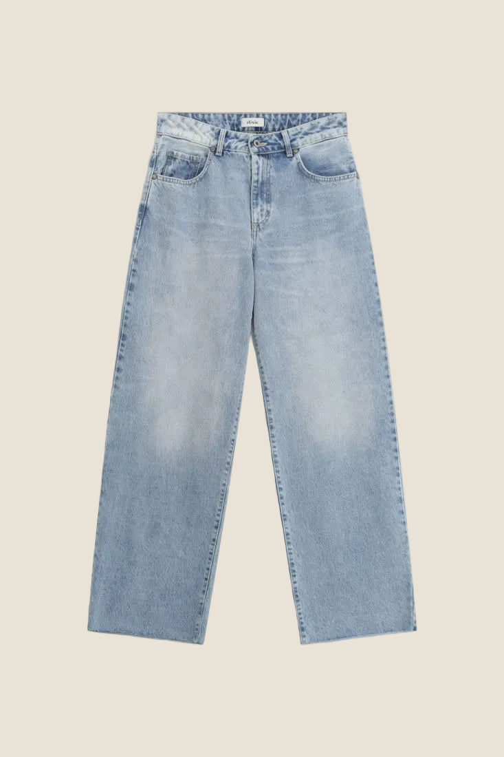 Dixie Jeans straight-leg vita alta lavaggio chiaro