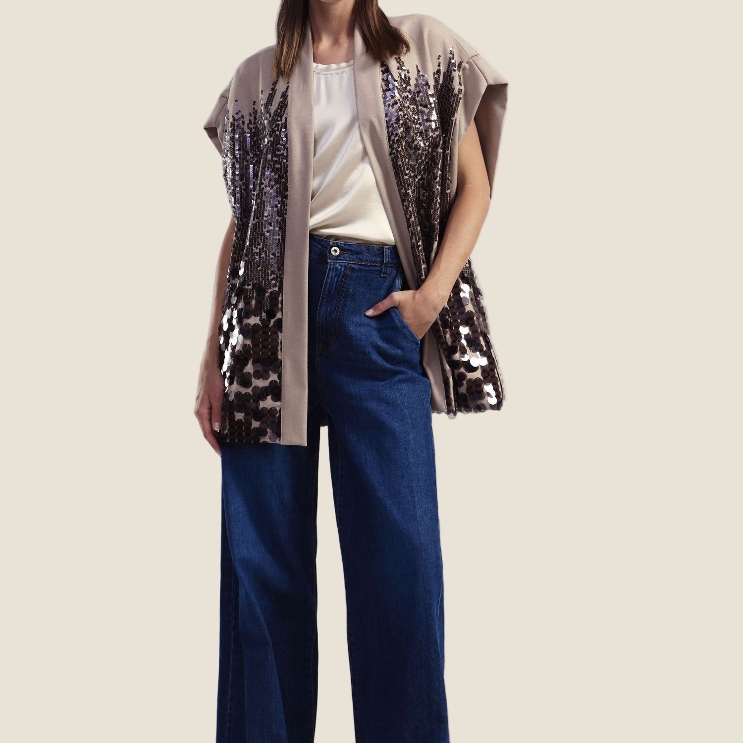 Dixie Jeans a gamba larga vita alta