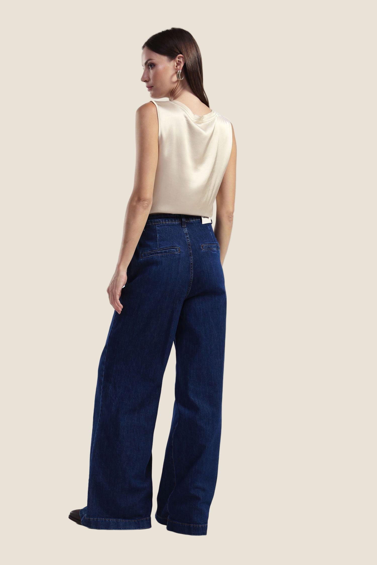 Dixie Jeans a gamba larga vita alta