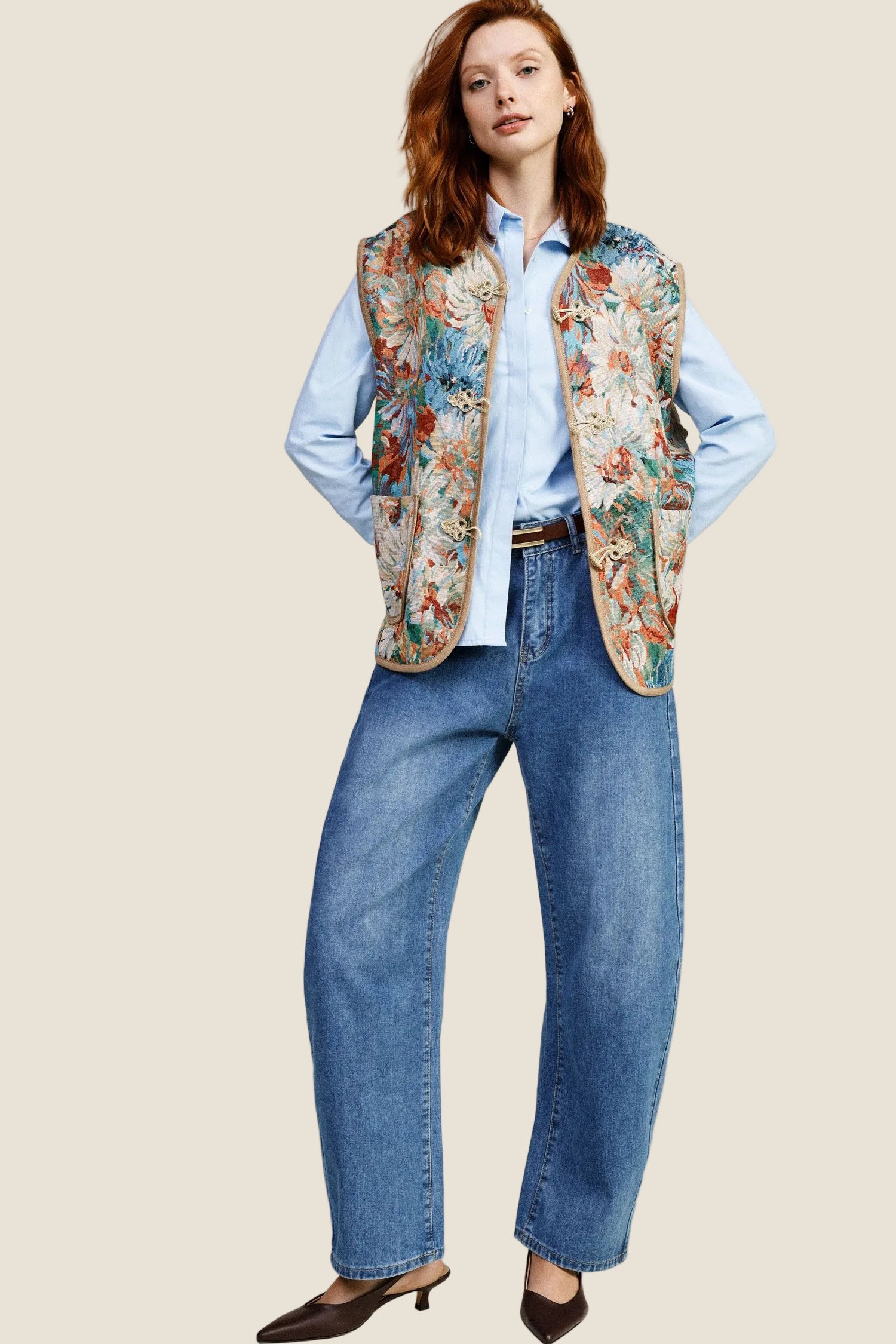 Dixie - Jeans balloon fit vita alta con passanti