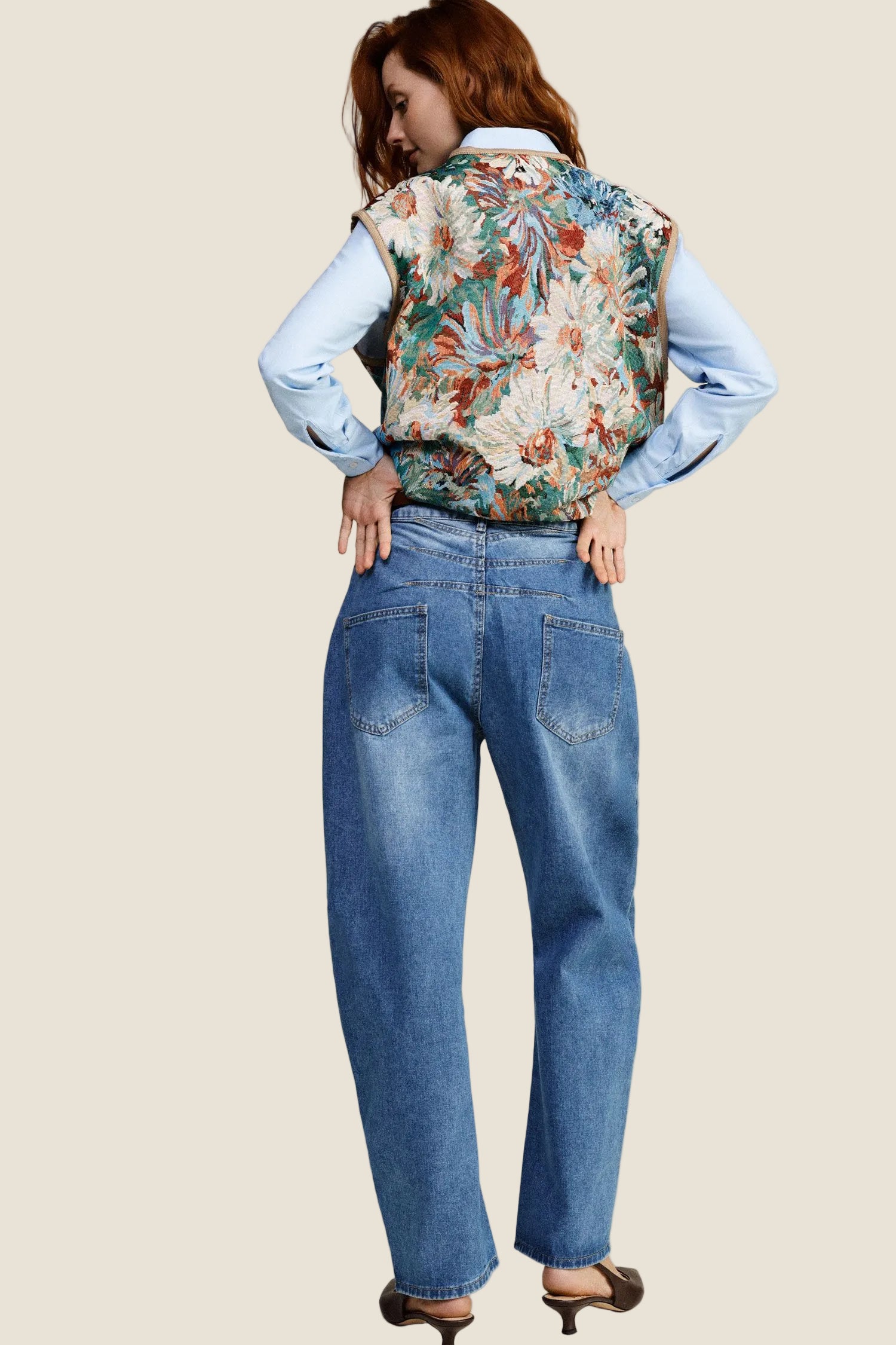 Dixie - Jeans balloon fit vita alta con passanti