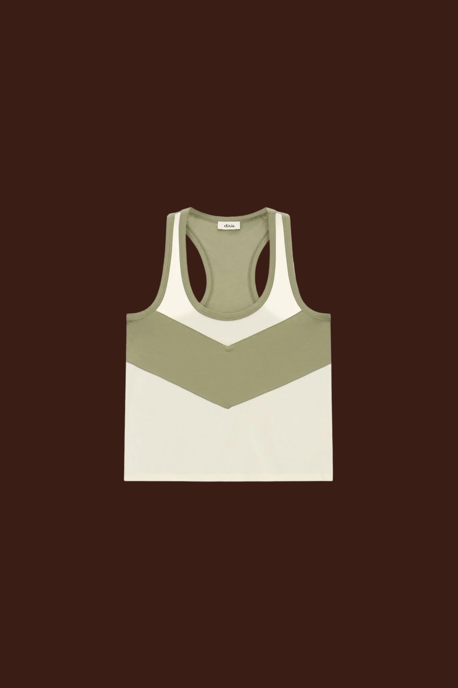 Dixie - Top smanicato con motivo a blocchi e retro vogatore