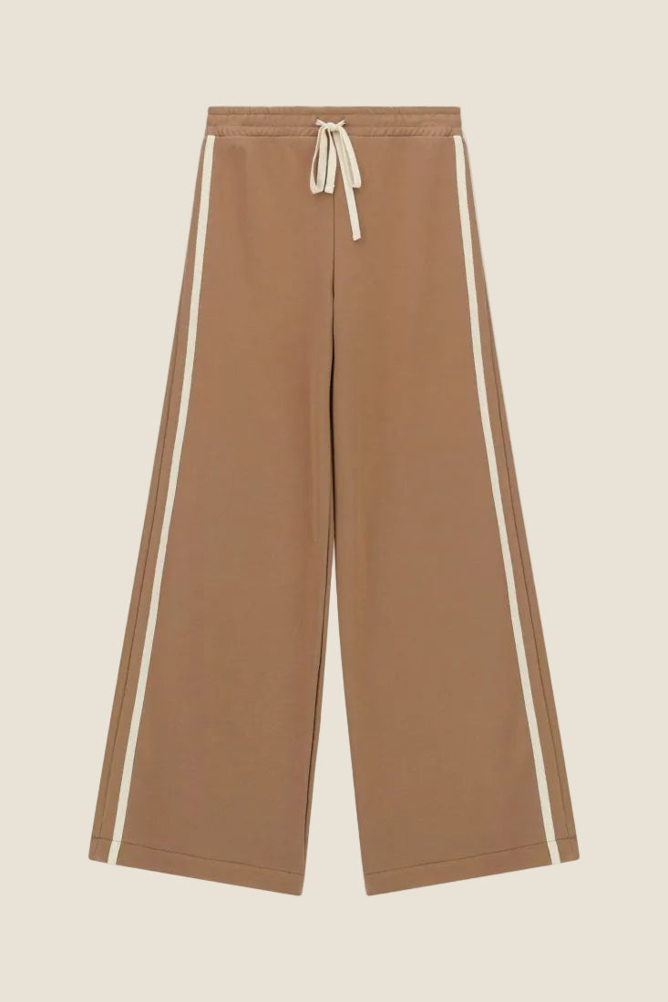 Dixie - Pantaloni palazzo con bande laterali e vita alta