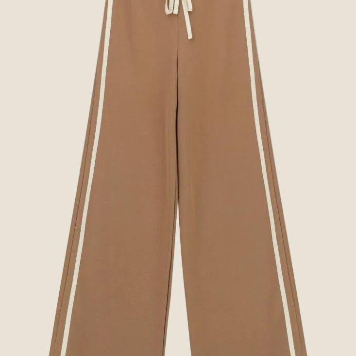 Dixie - Pantaloni palazzo con bande laterali e vita alta