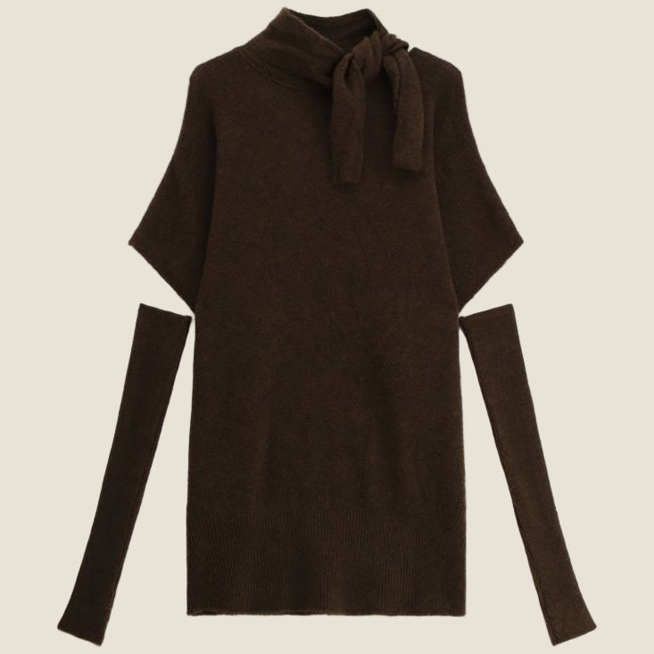 Dixie Abito corto a collo alto con maniche corte