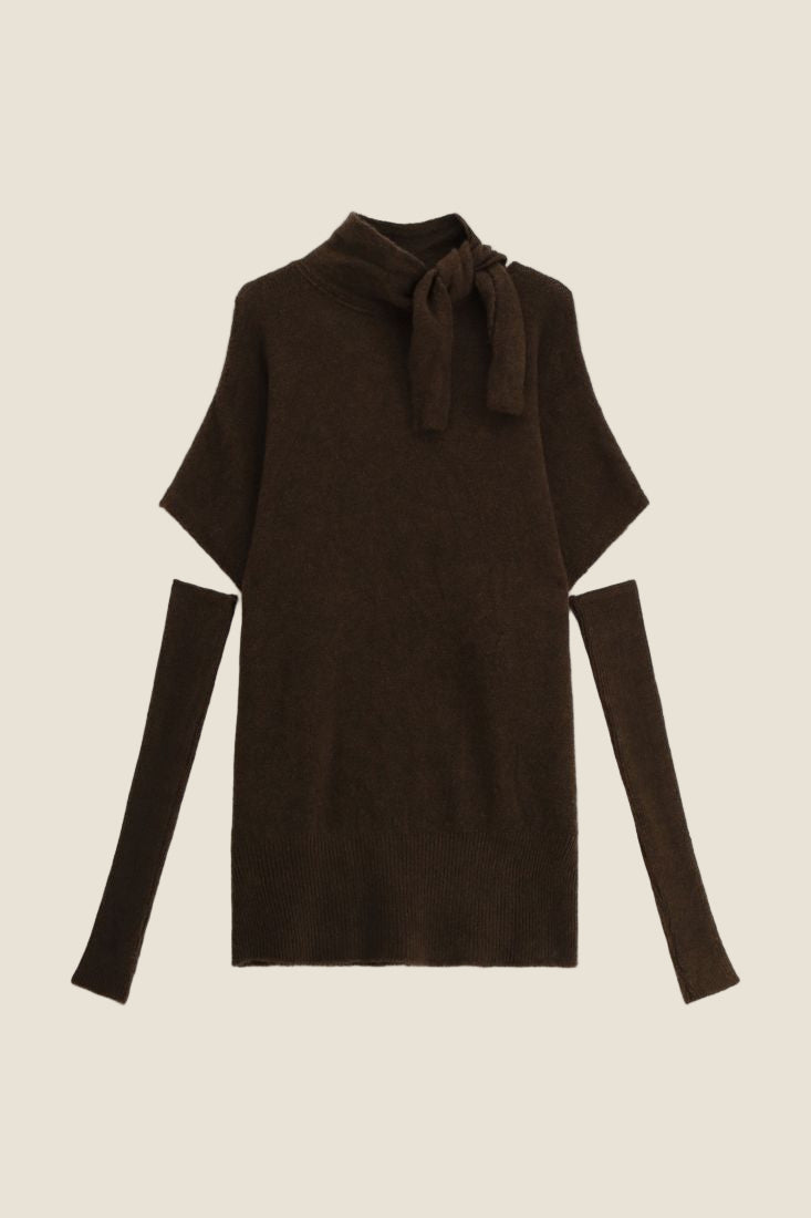 Dixie Abito corto a collo alto con maniche corte