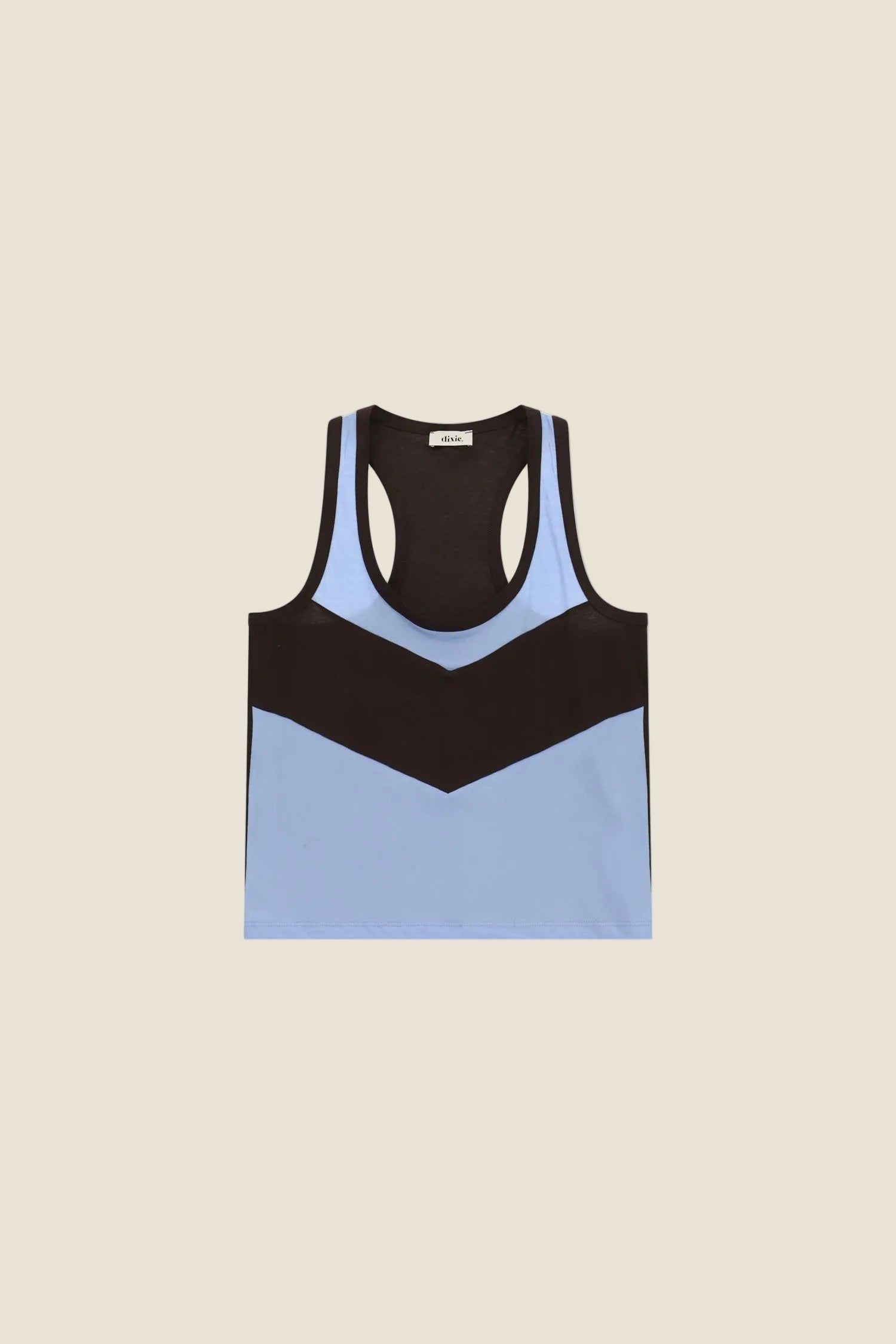 Dixie - Top smanicato con motivo a blocchi e retro vogatore