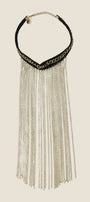 Dixie - Collana Girocollo con Lunghe Frange a Catena