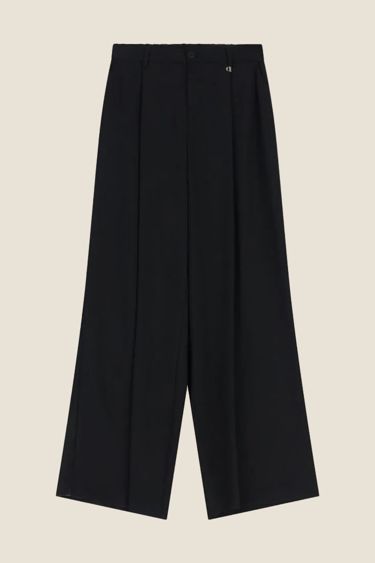 Dixie Pantaloni palazzo vita alta con pince