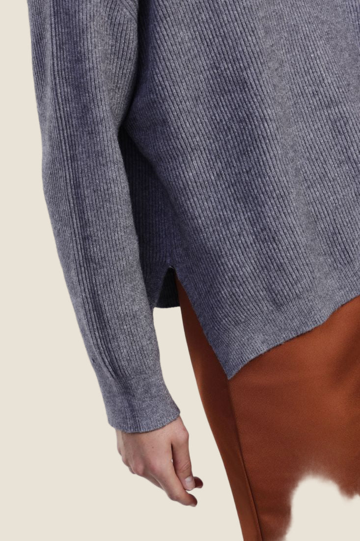 Dixie Maglione a collo alto con lavorazione a coste