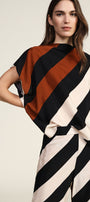 Dixie - Blusa a Righe con Taglio Dritto e Girocollo