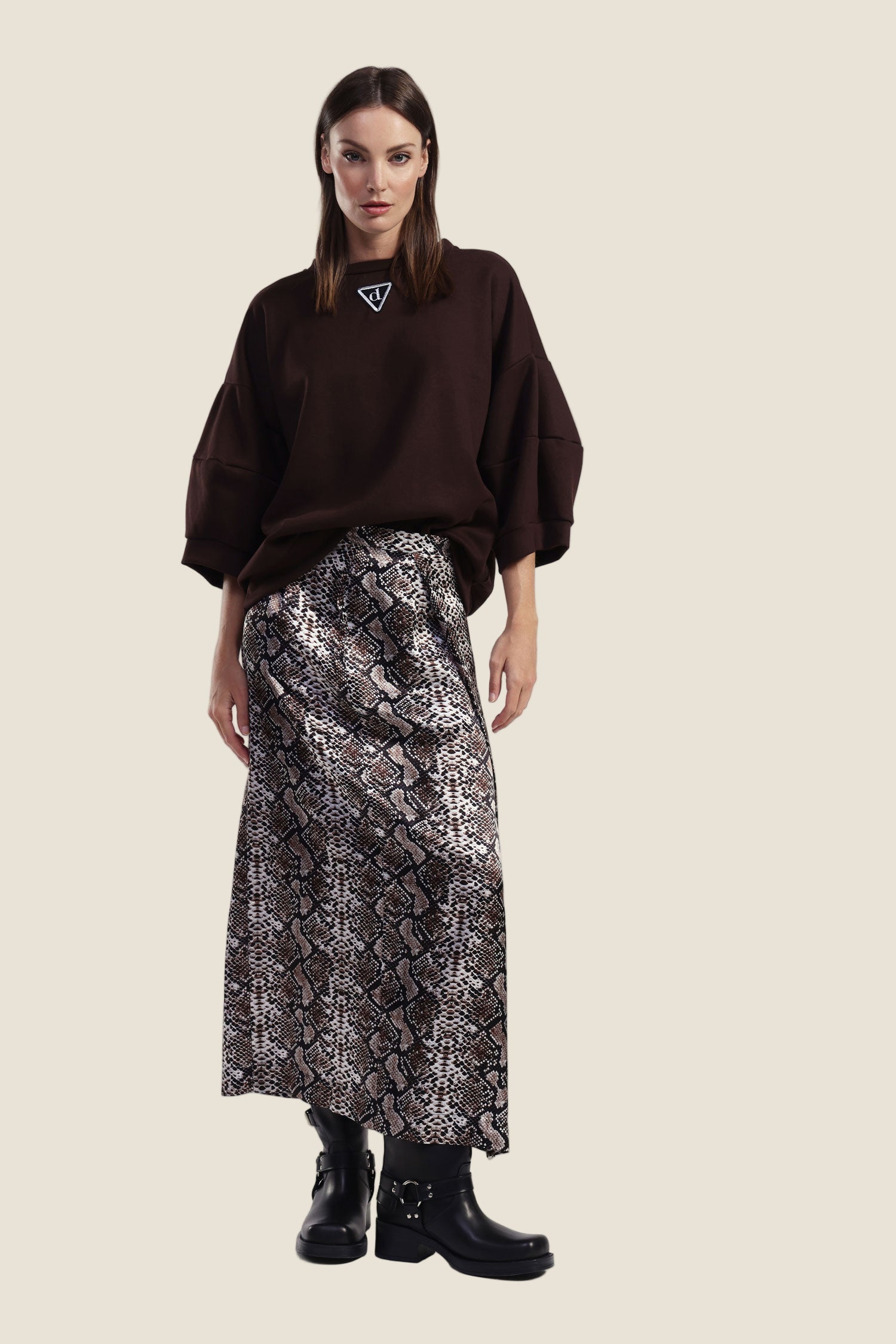 Dixie Felpa con maniche 3/4 e logo