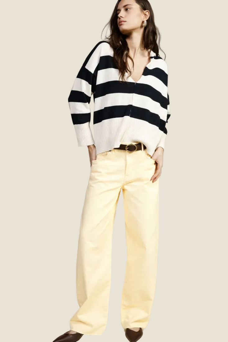 Dixie - Jeans gamba ampia cinque tasche vita alta