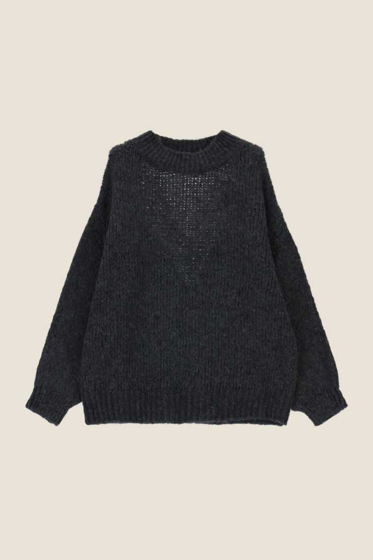 Dixie Maglione girocollo a maniche lunghe lavorazione a coste