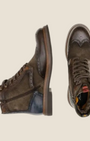 Stivali Ambitious BTR Brogue di Madison Shop in pelle e camoscio marrone con dettagli traforati e zip laterale