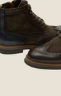 Stivali brogue Madison Shop in pelle e camoscio marrone con dettagli traforati e pannelli a contrasto