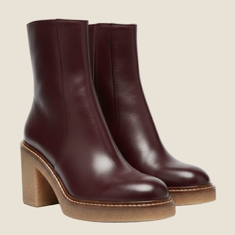 Triver Flight stivaletti in pelle colore vino