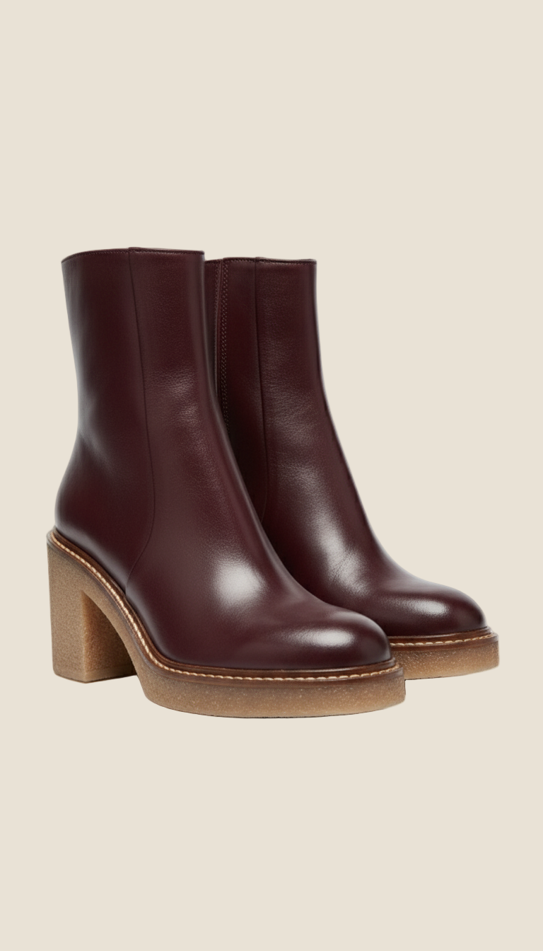 Triver Flight stivaletti in pelle colore vino