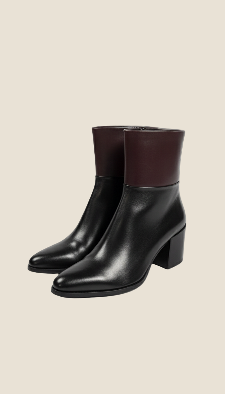 Triver Flight Stivaletti Bicolor nero-vino