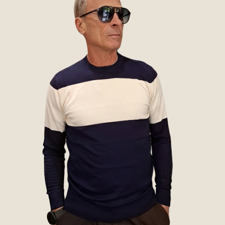 Over/d PARICOLLO M/L STRUT. COLOR-BLOCK