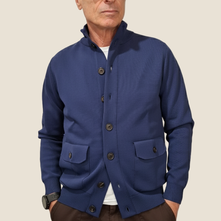 OVER/D CARDIGAN M/L C/TASCHE A TOPPA E BOTT. TECN.