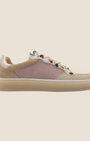 Sneaker bassa Madison Shop Ambitious Wendy in suede e tessuto tecnico rosa con dettagli animalier e suola in gomma