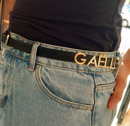 Gaelle Paris Cintura In Ecopelle Argento e Oro