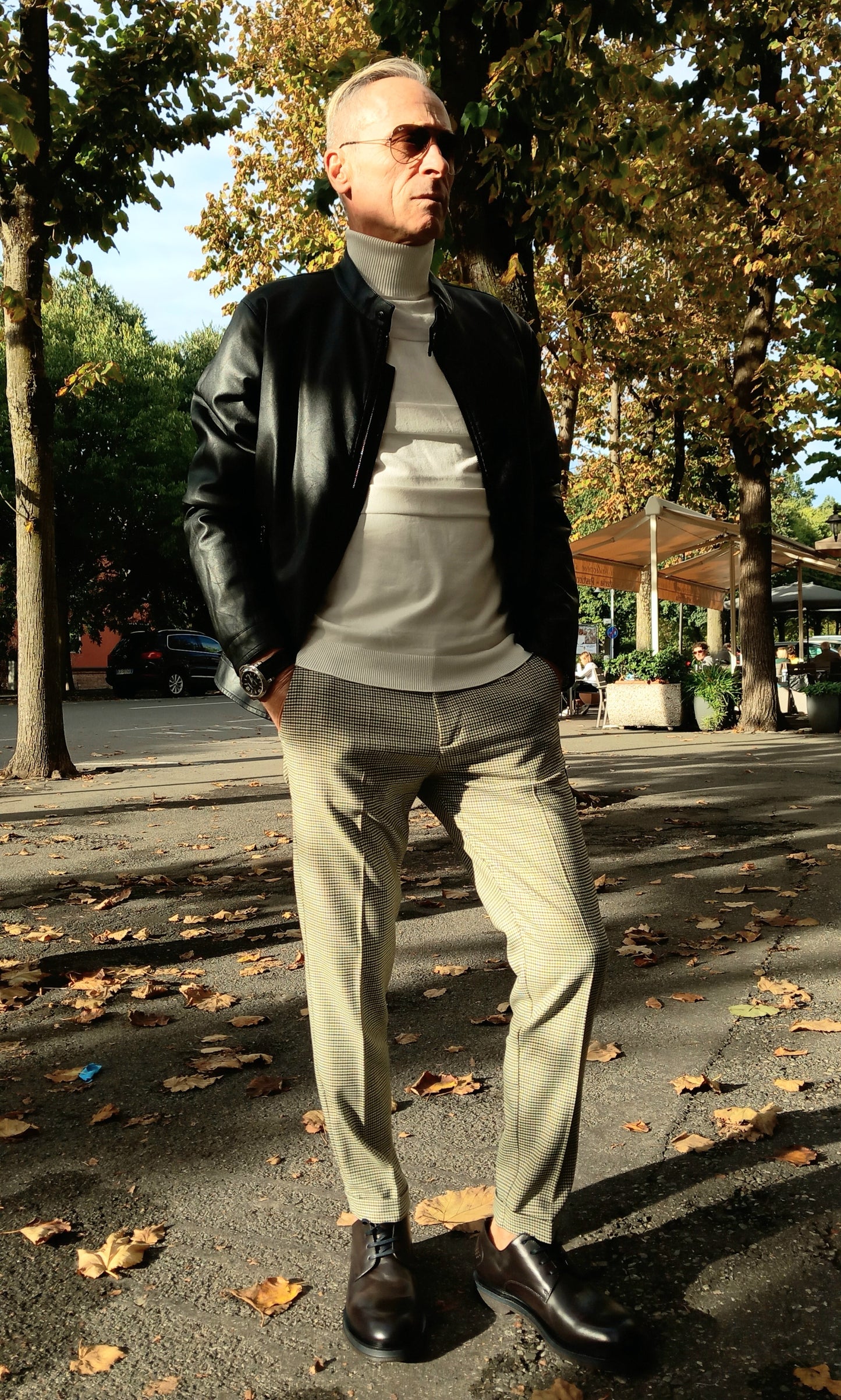 Over-D Pantalone chino quadretti