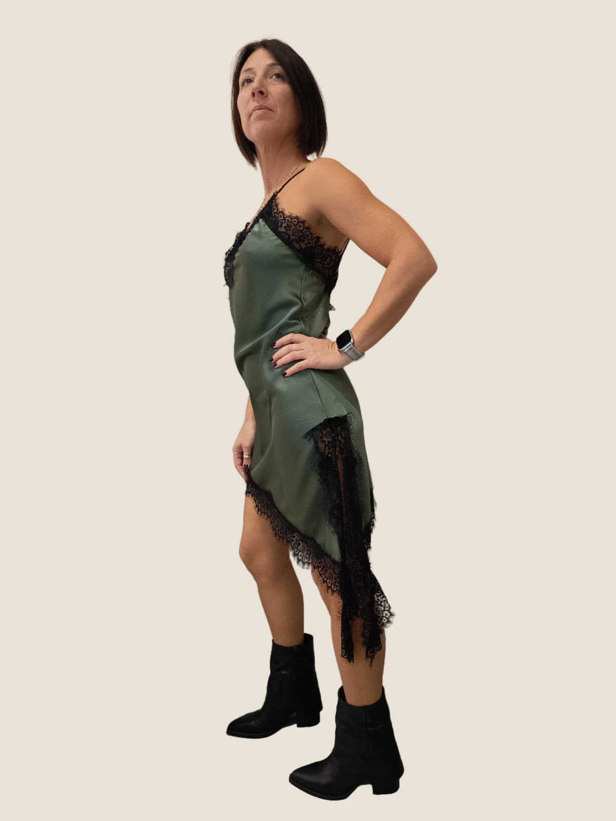 Madison shop Abito Sottoveste in Raso con Pizzo | Elegante e Sensuale