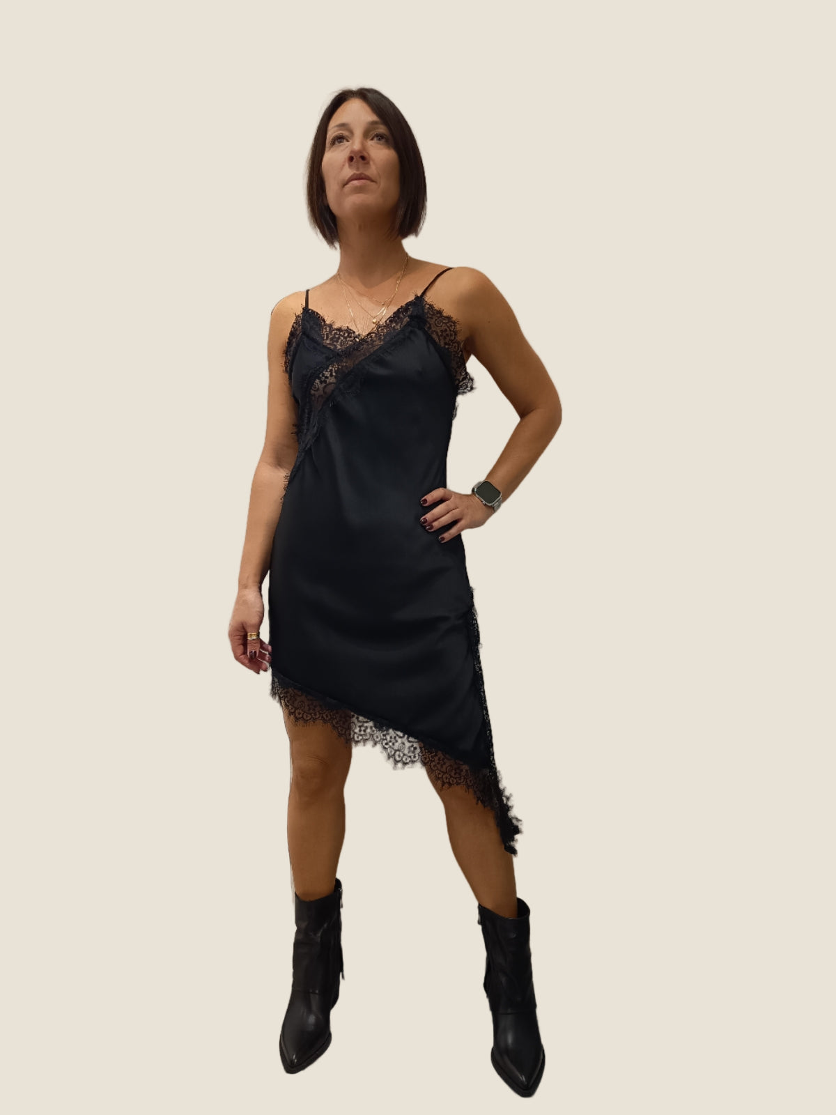 Madison shop Abito Sottoveste in Raso con Pizzo | Elegante e Sensuale