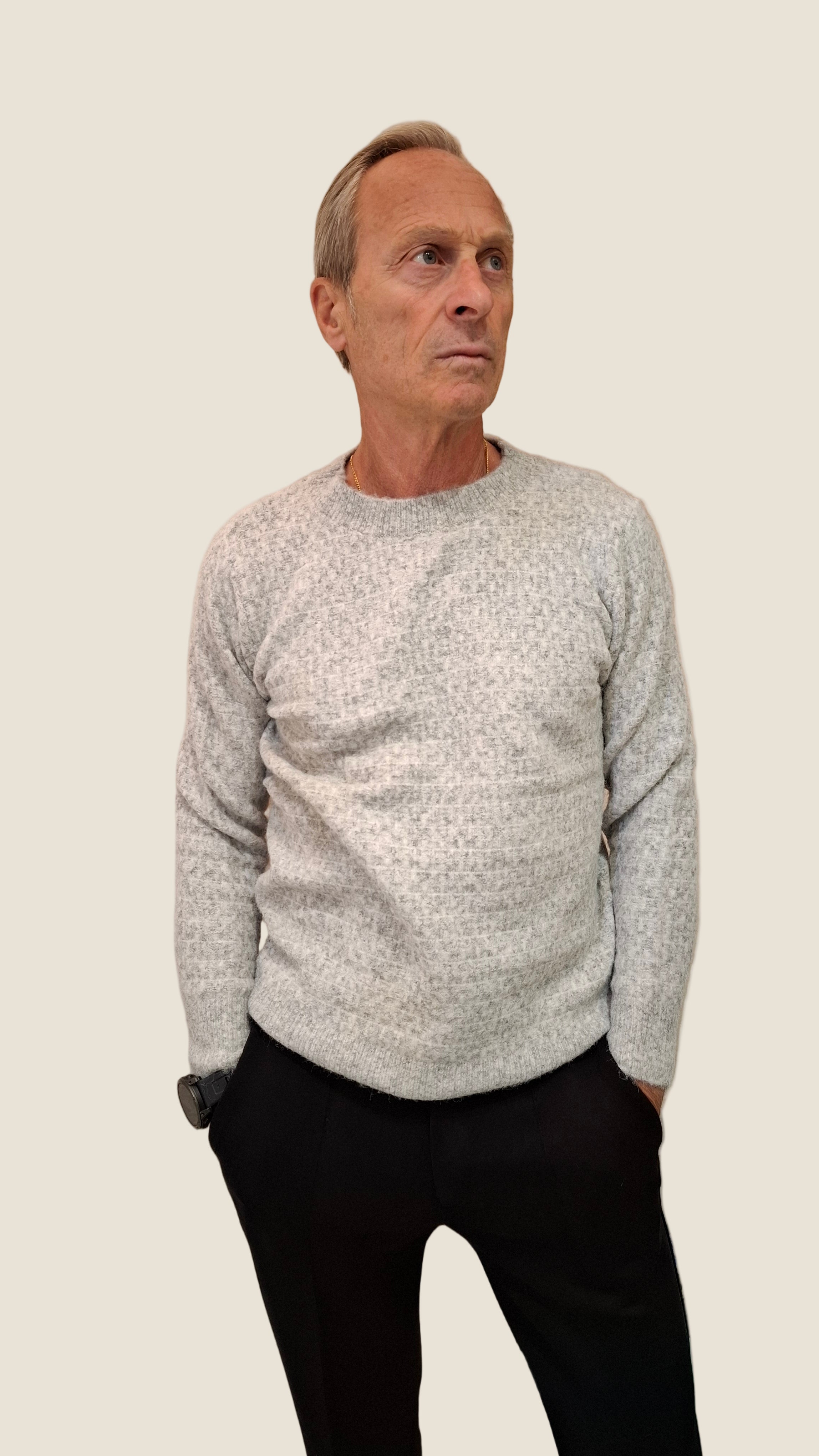 OVER/D MAGLIA PARICOLLO M/L STRUTT