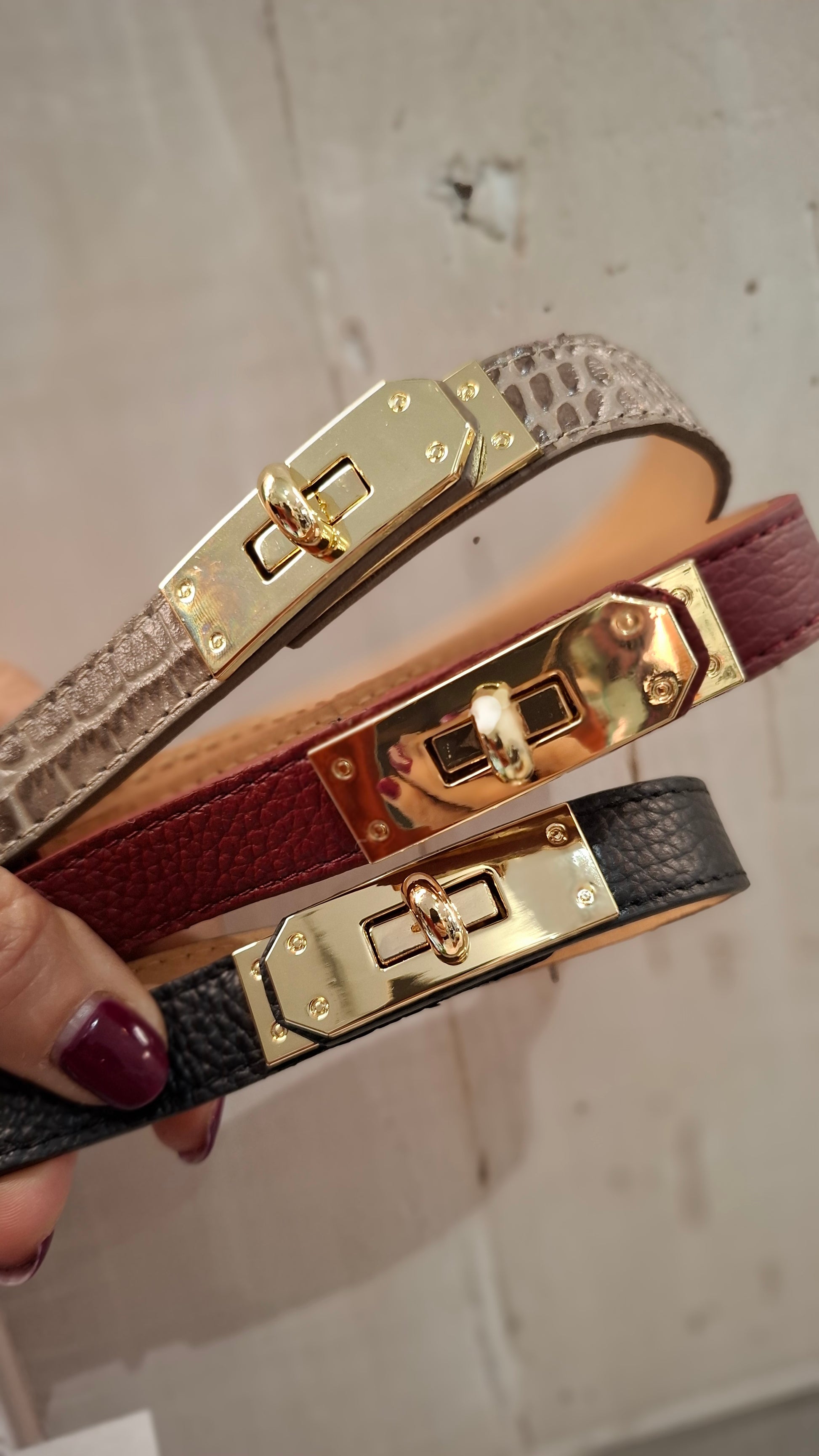 Dafne cintura fibbia tipo Hermes