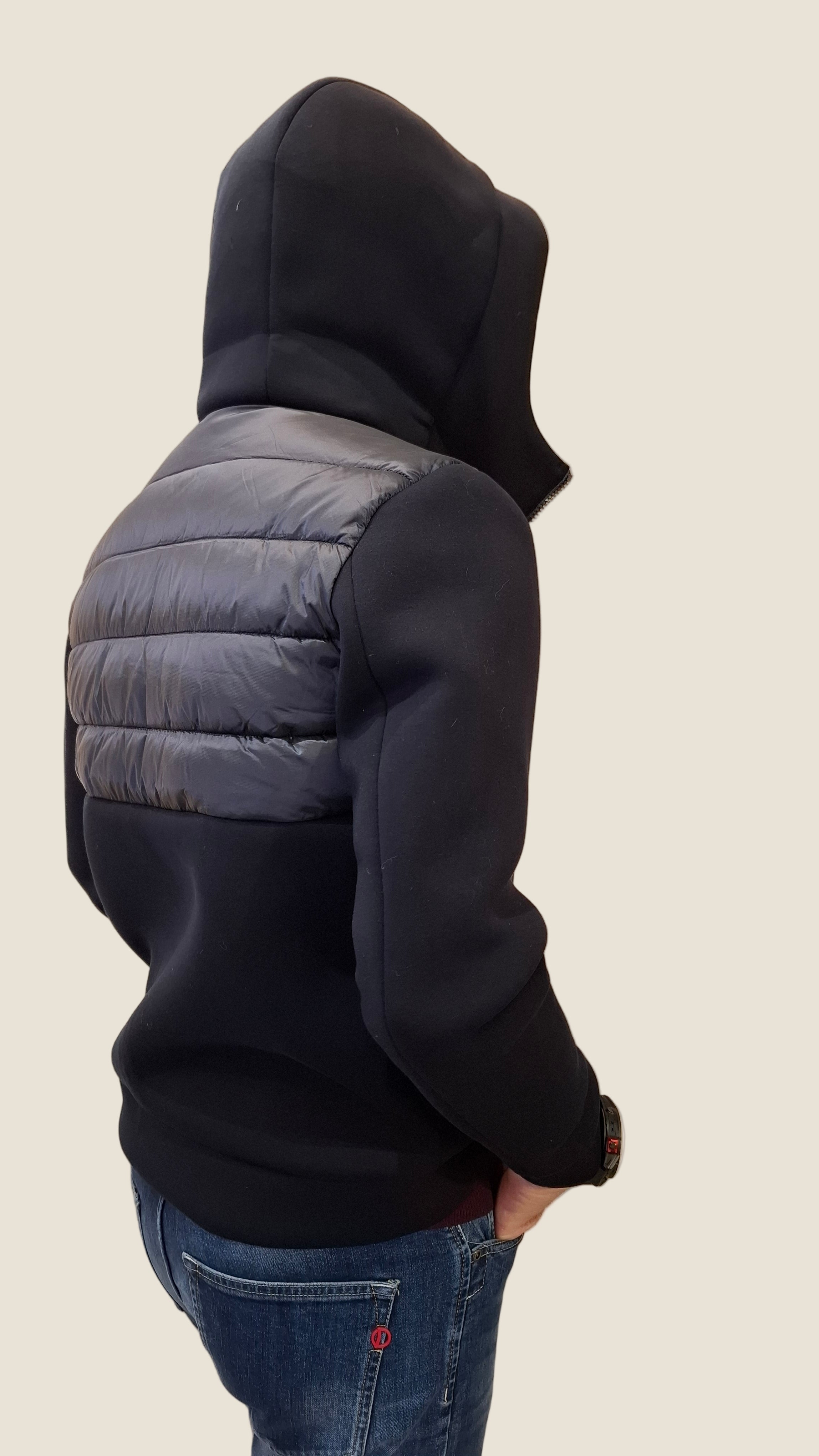 Over/d Giubbino combinato c/cappuccio