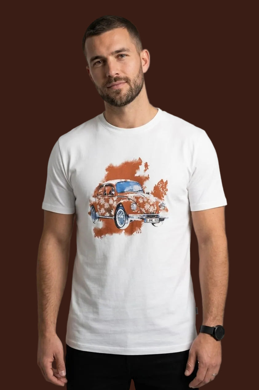 Over/D - T-Shirt Grafica Paricollo Manica Corta