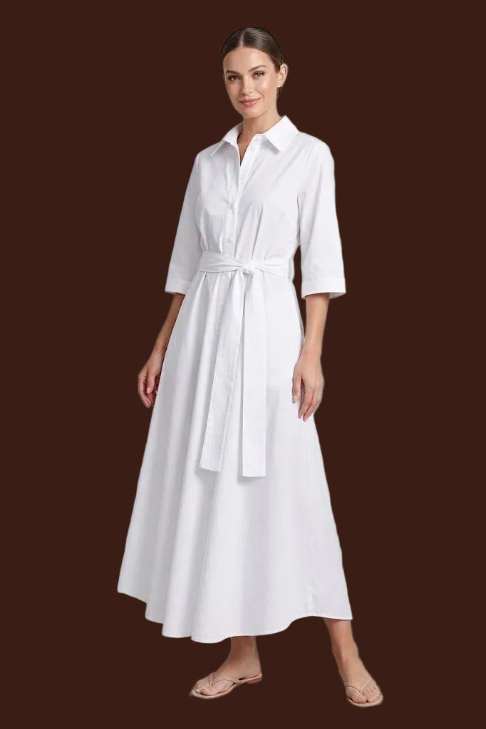 Over/D - Abito Camicia con Cintura